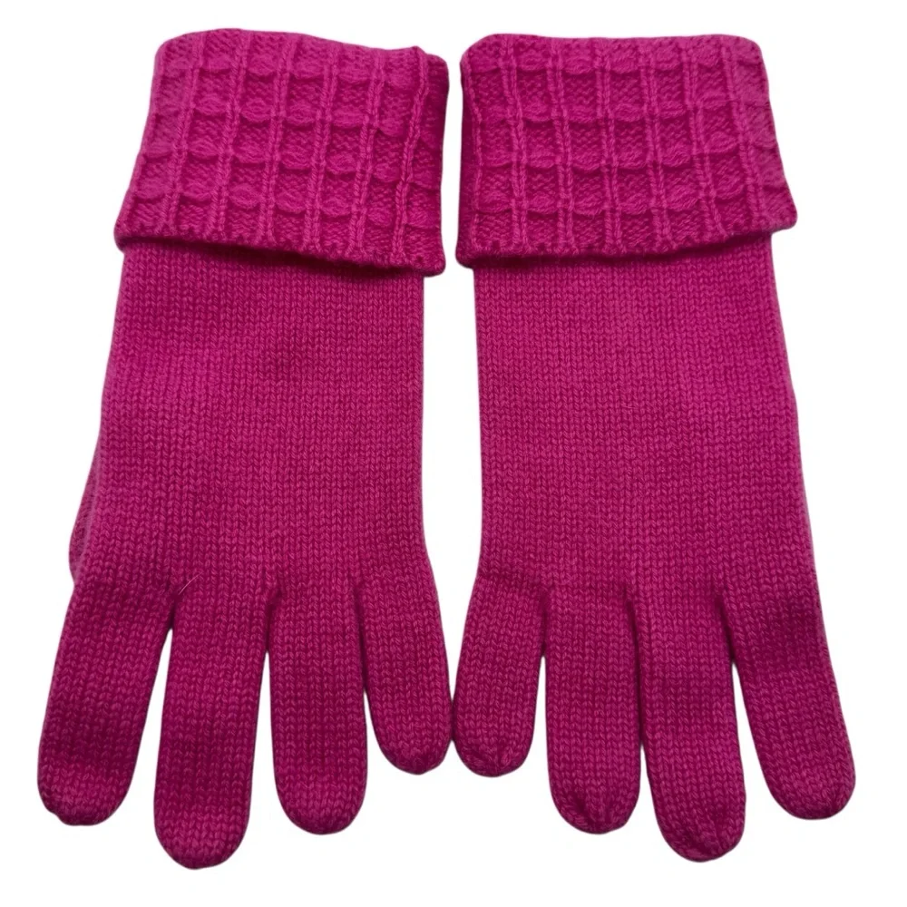 Ann Taylor Women's Pink 100% Cashmere Gloves